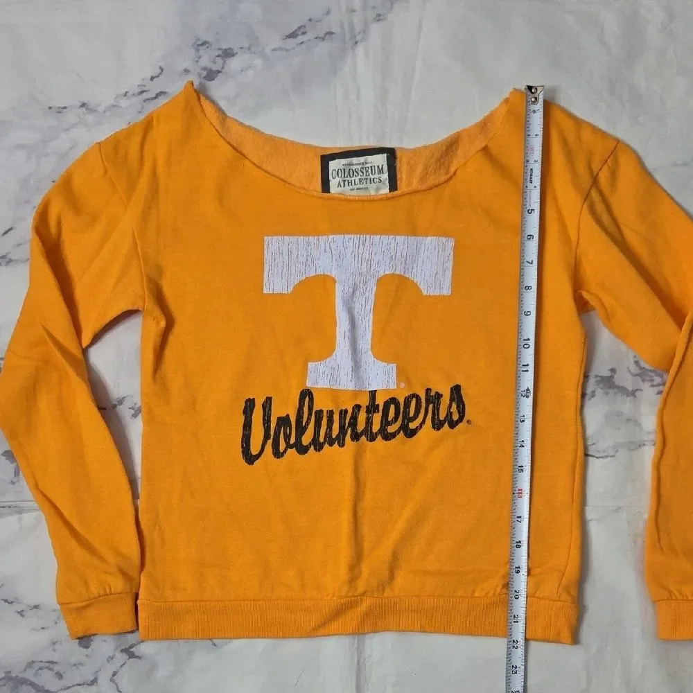 Colosseum Orange Off-the-Shoulder TN Volunteers Sweatshirt